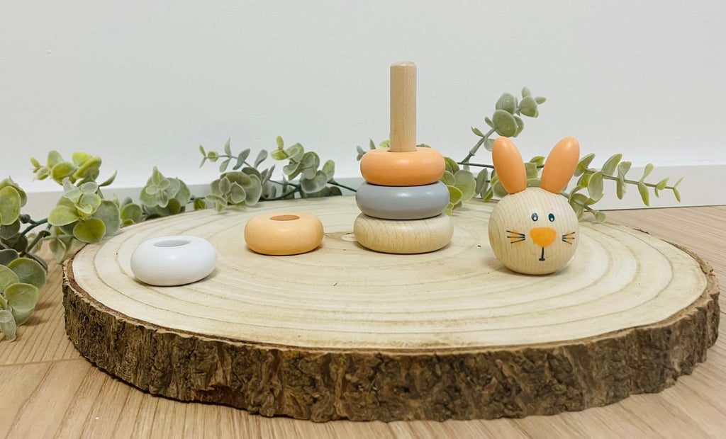Stapelfigur Hase aus Holz