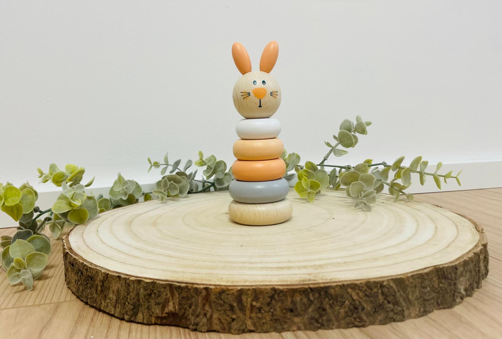Stapelfigur Hase aus Holz