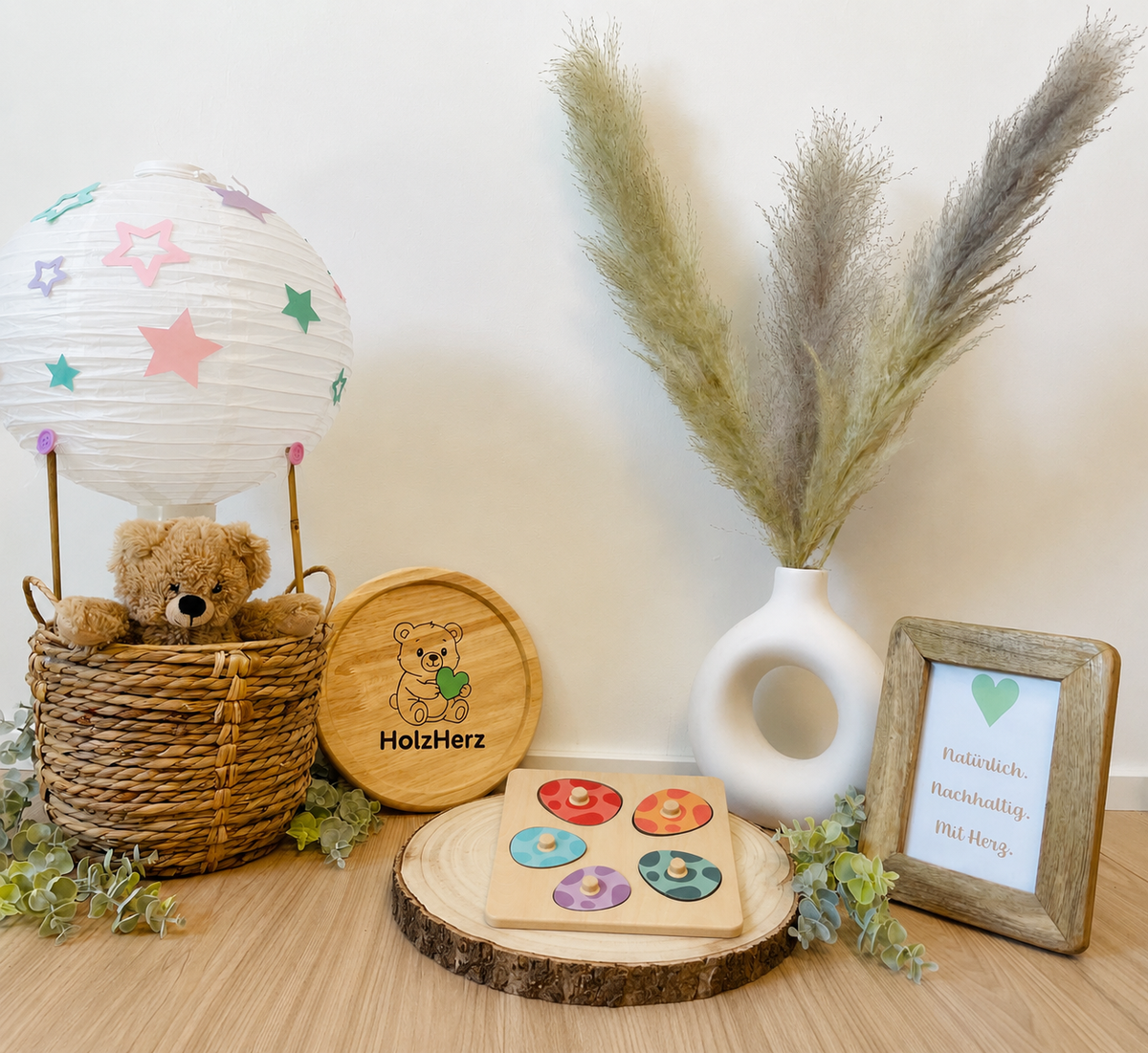 Montessori Steckpuzzle Dinosaurier aus Holz