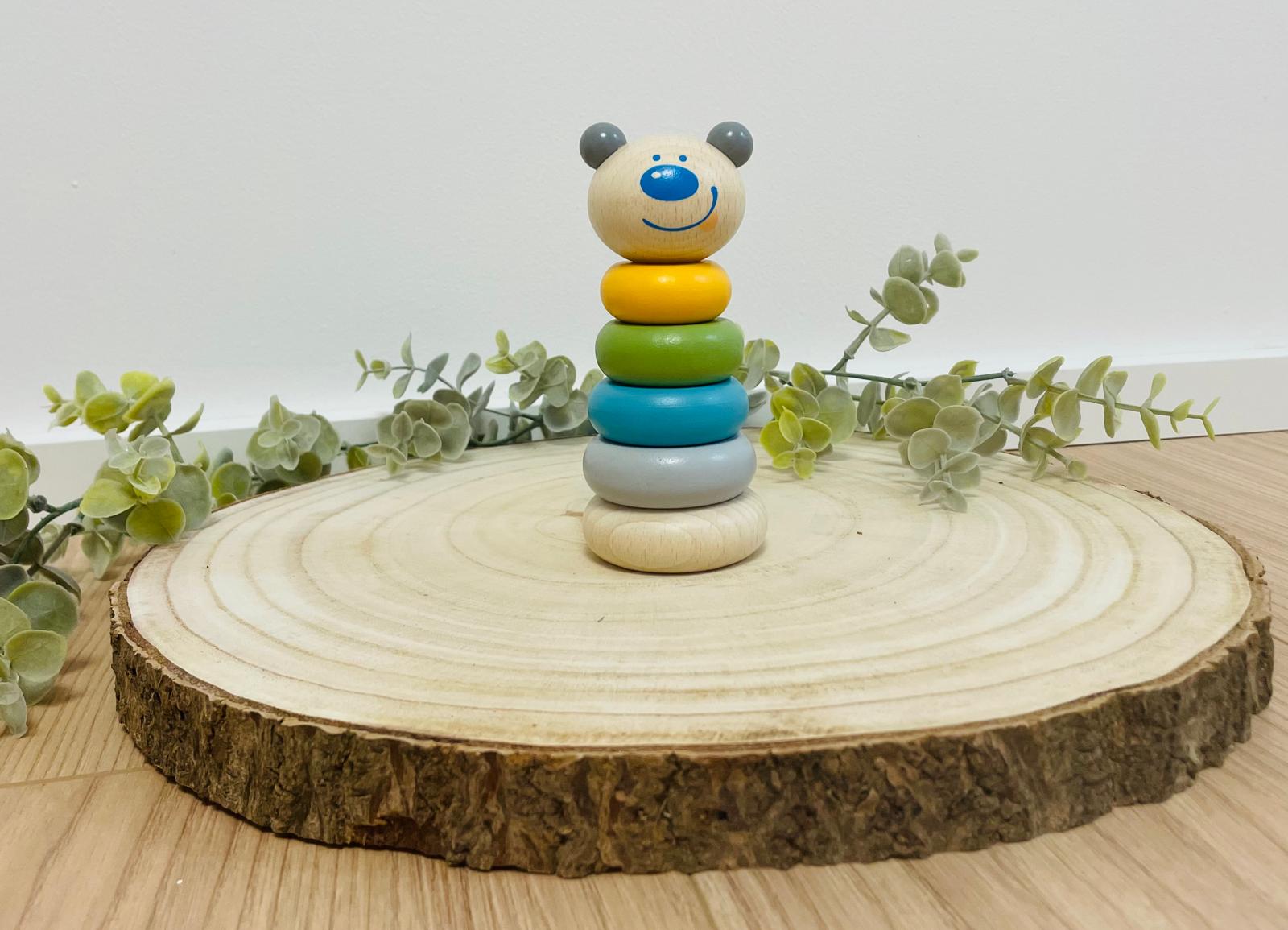 Stapelfigur Bär aus Holz