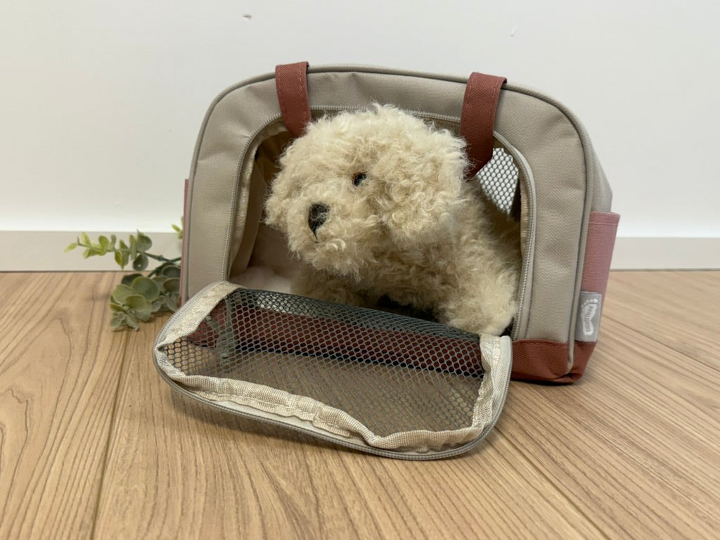 Hund mit Tasche & Pflege-Set rosa