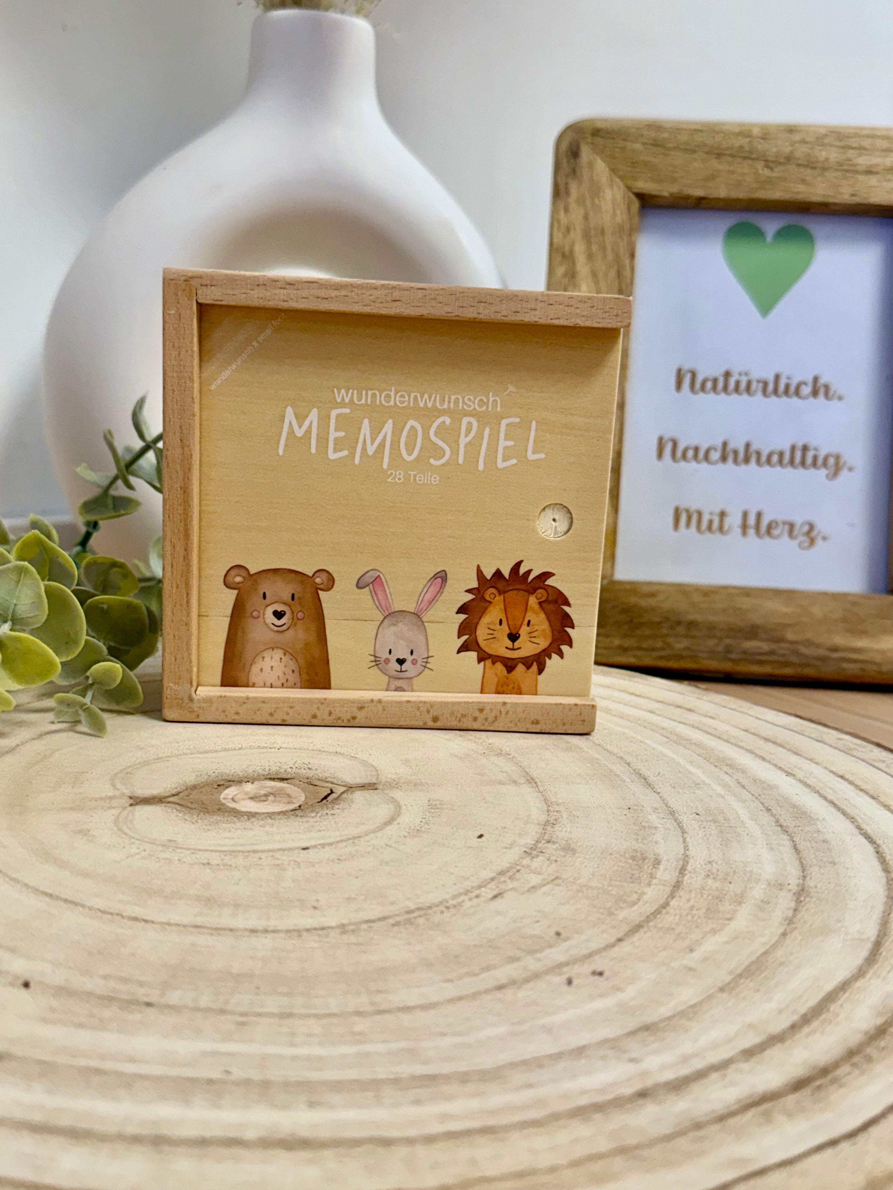 Memo Tiere – Gedächtnisspiel aus Holz