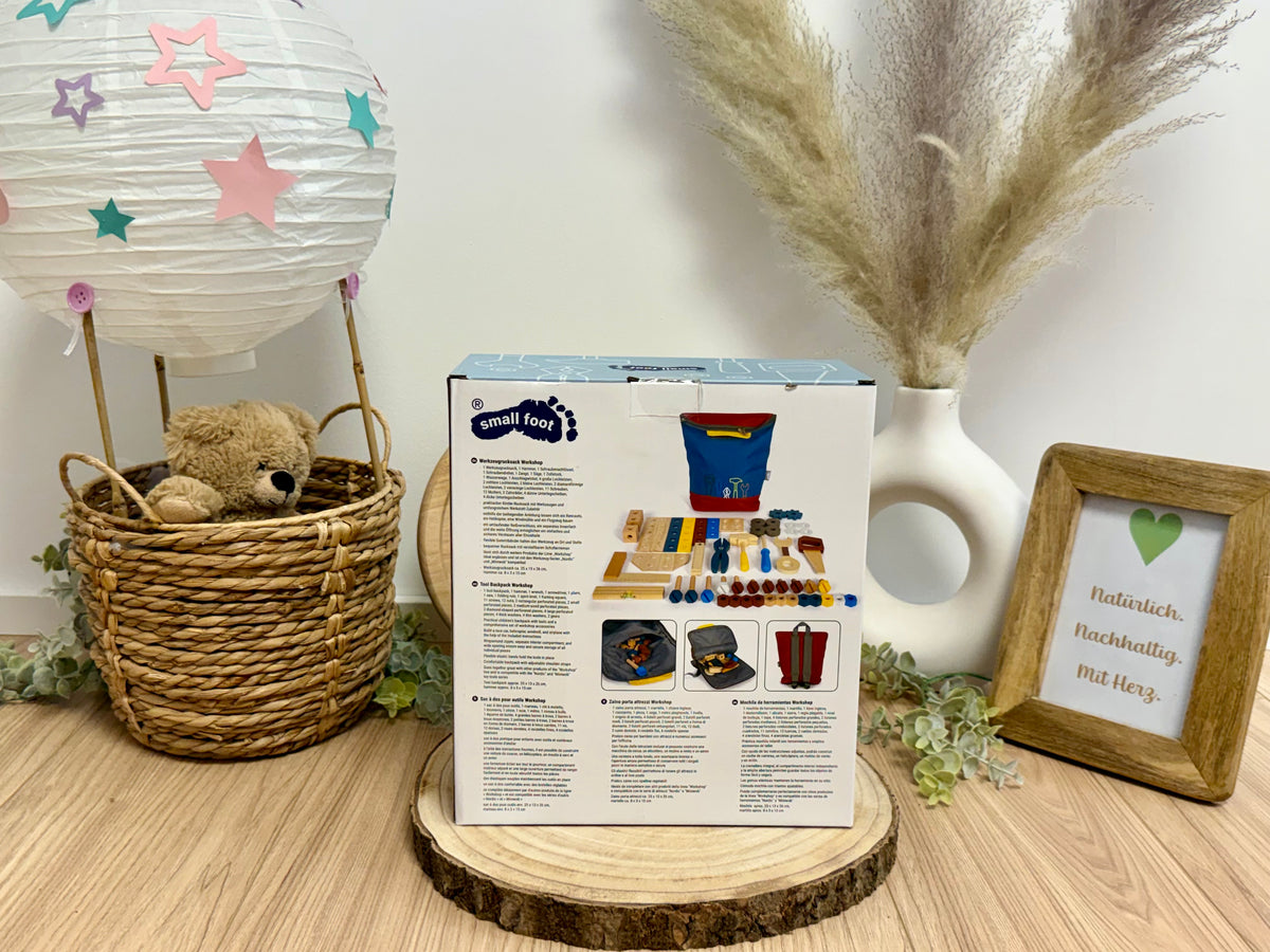 Werkzeugrucksack „Workshop“ – Werkzeug & Bauset aus Holz