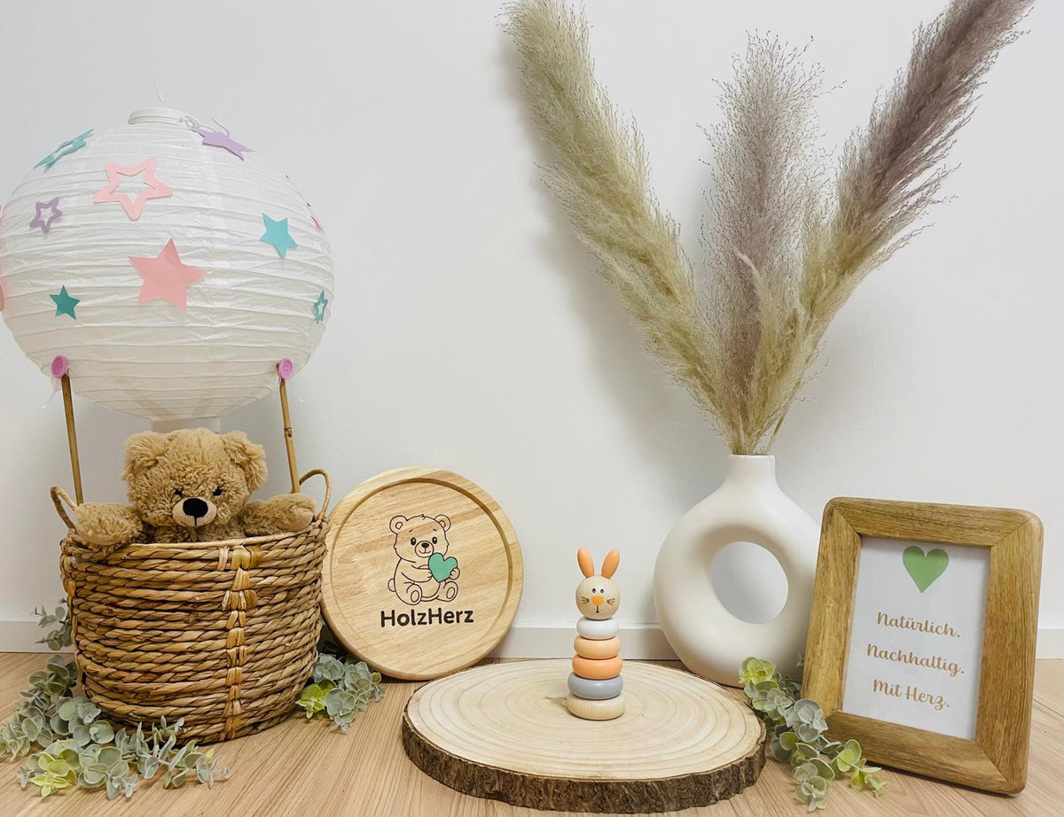 Stapelfigur Hase aus Holz
